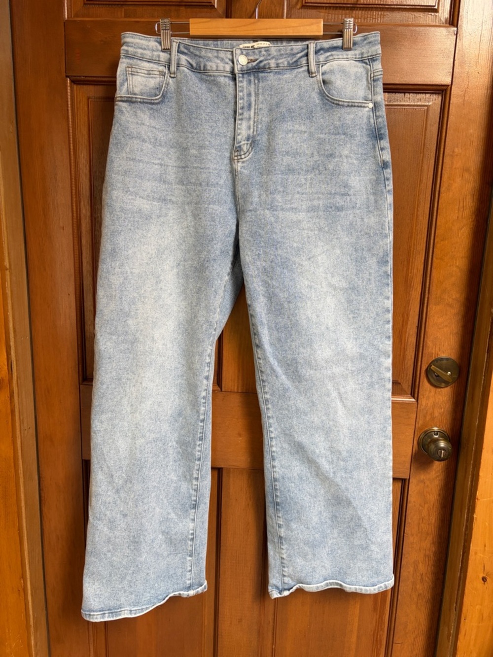 KATCH ME Women's  Light Wash Blue Jeans - Classic Straight Fit US Size 18